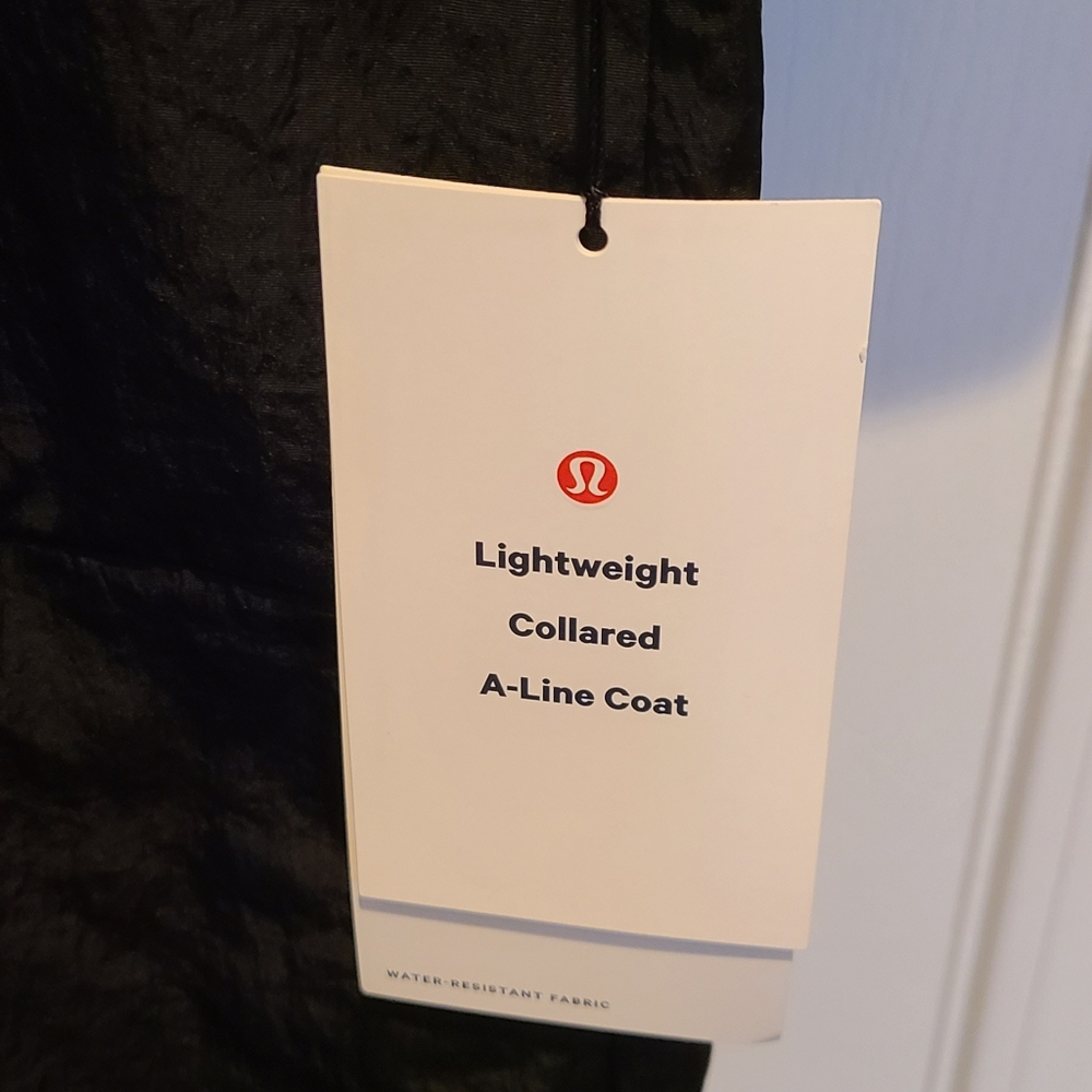 Lululemon Lightweight Collared A-Line Coat Size 12 in Black - Picture 7 of 13